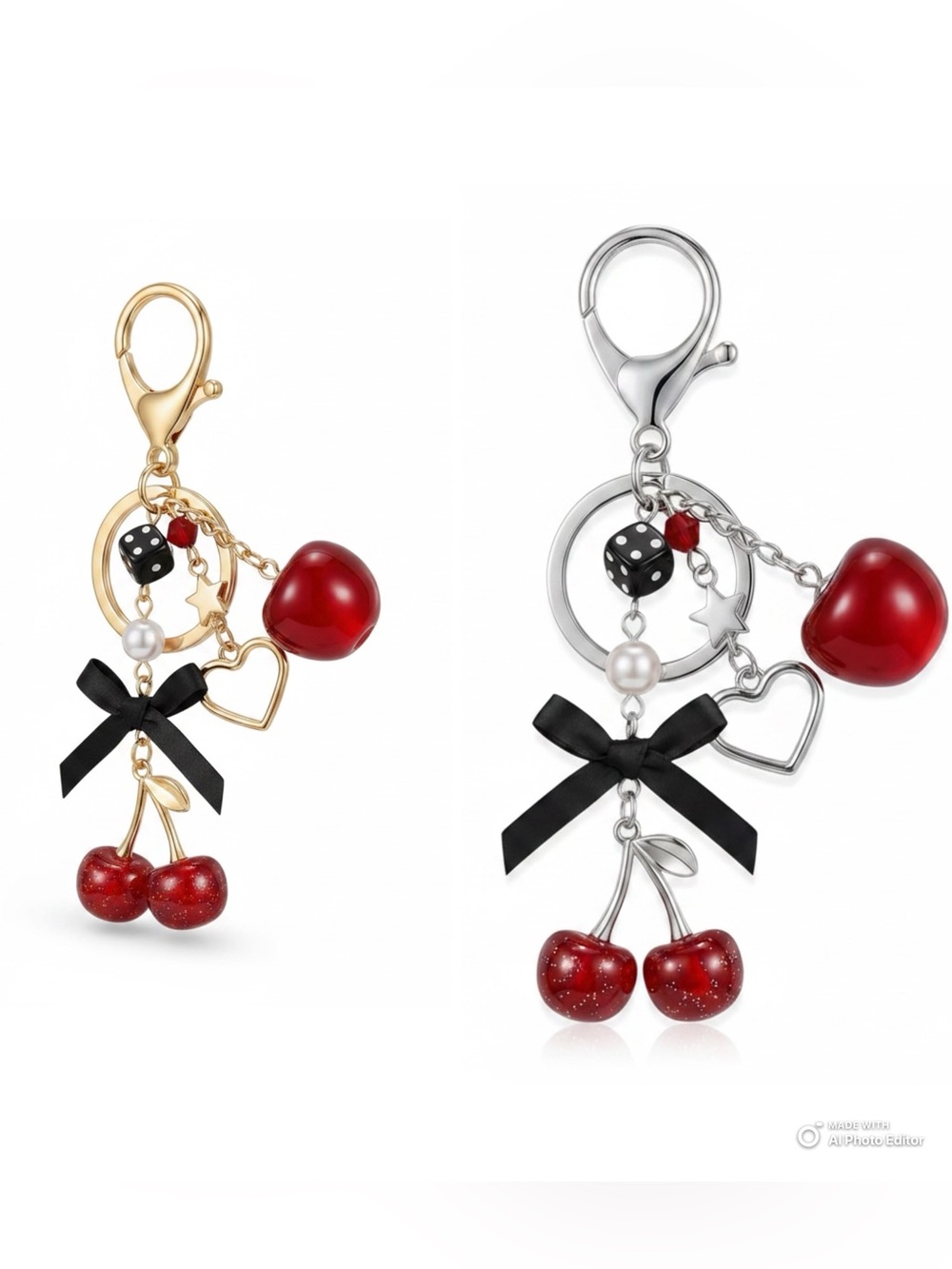 Y2K🍒Cherry Bomb Bag Charm/Key Chain - Picture 6 of 6